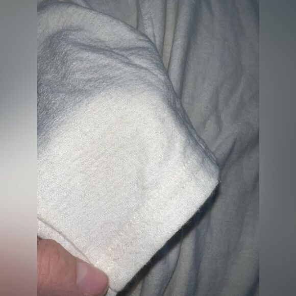 Madewell Light Cream Libra Lace-Up Tee Size Medium EUC - Picture 6 of 9